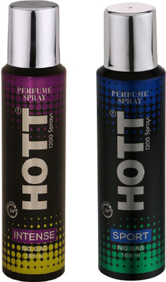

HOTT INTENSE WOGAS & SPORT NO Gas Deodorant for Men- (Set of 2) (150ml each) Perfume Body Spray - For Men(150 ml, Pack of 2)