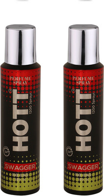 

HOTT SWAGGER NO Gas Deodorant for Men- Pack of 2 (150ml each) Perfume Body Spray - For Men(150 ml, Pack of 2)