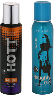

Lyla Blanc Mens MUSK & FEMME - (Set of 2, No Gas Deodorant for Couple) (150ml each) Perfume Body Spray - For Men(150 ml, Pack of 2)
