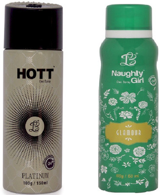 

Lyla Blanc Mens PLATINUM & GLAMOUR - (Set of 2, No Gas Deodorant for Couple) (150ml each) Body Spray - For Men(150 ml, Pack of 2)