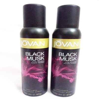 Jovan BLACK MUSK Body Spray - For Women(300 ml, Pack of 2) Flipkart