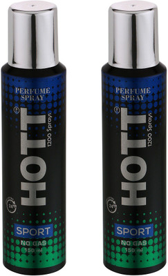

HOTT SPORT NO Gas Deodorant for Men- Pack of 2 (150ml each) Perfume Body Spray - For Men(150 ml, Pack of 2)