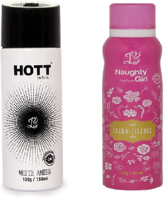 

Lyla Blanc Mens WHITE AMBER & FLEUR-ESSENCE - (Set of 2, No Gas Deodorant for Couple) (150ml each) Body Spray - For Men(150 ml, Pack of 2)