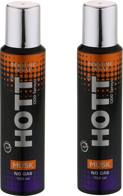 

HOTT MUSK NO Gas Deodorant for Men- Pack of 2 (150ml each) Perfume Body Spray - For Men(150 ml, Pack of 2)