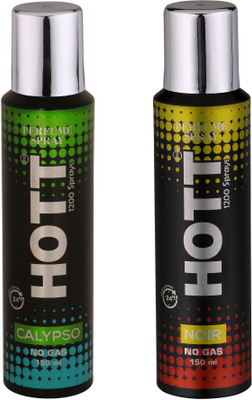 

HOTT CALYPSO & NOIR NO Gas Deodorant for Men- (Set of 2) (150ml each) Perfume Body Spray - For Men(150 ml, Pack of 2)