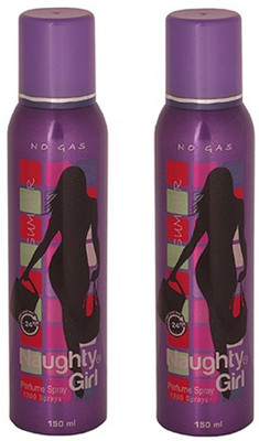 

Naughty Girl SUMMER No Gas Deodorant for Women- Pack of 2 (150ml each) Perfume Body Spray - For Women(150 ml, Pack of 2)