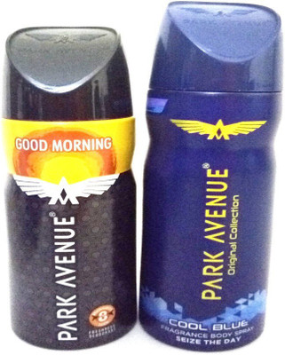 

Park Avenue GOOD MORNING AND COOL BLUE Deodorant Spray - For Men(280 ml, Pack of 2)