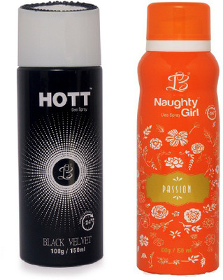 

Lyla Blanc Mens BLACK VELVET & PASSION - (Set of 2, No Gas Deodorant for Couple) (150ml each) Body Spray - For Men(150 ml, Pack of 2)