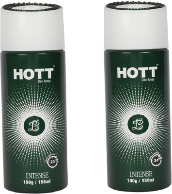 

HOTT INTENSES Deodorant for Men- Pack of 2 (150ml each) Body Spray - For Men(150 ml, Pack of 2)