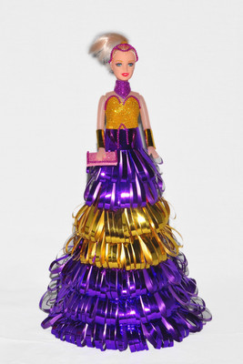 

The Princess Party Outfit For 30-38 Doll(Purple, Yellow)