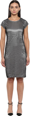 Park Avenue Women Sheath Silver Dress