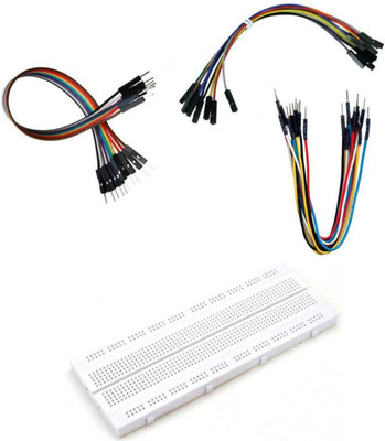 

Robodo 840 Point Breadboard with 10 pc Male To Male 10 Pc male To Female 10 Pc Female to Female Jumper Wires (Multicolor) Electronic Components Electronic Hobby Kit