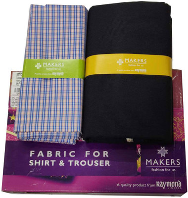 raymond-polyester-viscose-blend-solid-checkered-shirt-trouser-fabricunstitched