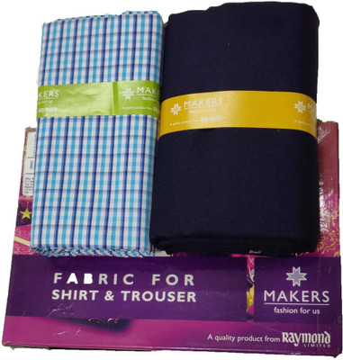 Raymond Poly Viscose Checkered, Solid Shirt & Trouser Fabric(Un-stitched) Flipkart