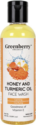 

Greenberry Organics Honey & Turmeric Oil Face Wash (100% Soap Free Face Wash) | Sulphate & Paraben Free Face Wash(100 ml)