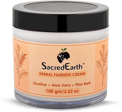 

SacredEarth Herbal Fairness Cream - With Licorice, Aloe Vera and pine Bark(100 g)