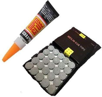 

Laxmi Ganesh Billiard Combo of MEILIN CUE TIP (9MM)50 PCS+CUE TIP Glue Gel Glue(50 ml)