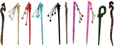 

gagat Combo of Multi Color Juda Sticks Bun Stick(Multicolor)