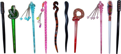 

cemetery Combo of Multi Color Juda Sticks Bun Stick(Multicolor)