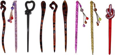 

FANANOO1234 Combo of Multi Color Juda Sticks Bun Stick(Multicolor)