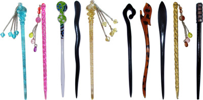 

SHUBHIU Combo of Multi Color Juda Sticks Bun Stick(Multicolor)