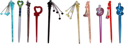 

convalesce Combo of Multi Color Juda Sticks Bun Stick(Multicolor)