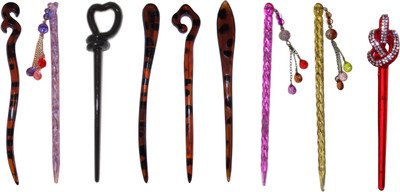 

HUUN Combo of Multi Color Juda Sticks Bun Stick(Multicolor)