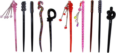 

accommodate Combo of Multi Color Juda Sticks Bun Stick(Multicolor)