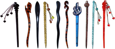 

Loop Combo of Multi Color Juda Sticks Bun Stick(Multicolor)