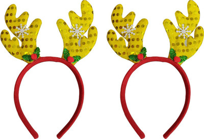 

Kidzoo 2Pcs Plush Reindeer Antlers Headband Christmas And Easter Party Headbands For All Ages Group Head Band(Multicolor)