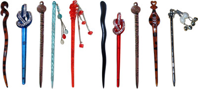 

pharaoh Combo of Multi Color Juda Sticks Bun Stick(Multicolor)