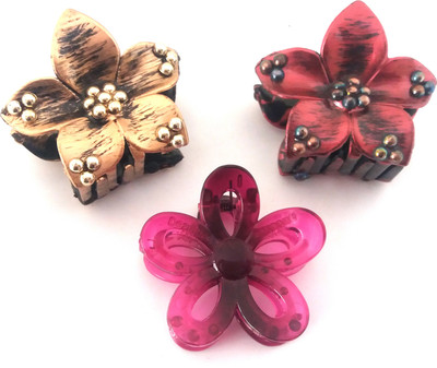 

Fashionable 3 BEAUTIFUL FLOWER SHAPE Hair Claw(Multicolor)