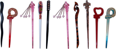 

FAN Combo of Multi Color Juda Sticks Bun Stick(Multicolor)