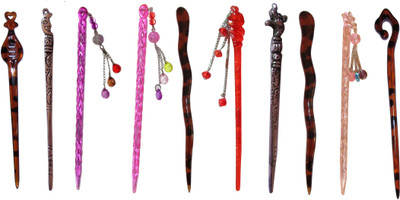 

POOL Combo of Multi Color Juda Sticks Bun Stick(Multicolor)