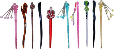 

cemetery Combo of Multi Color Juda Sticks Bun Stick(Multicolor)