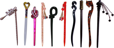

Love Combo of Multi Color Juda Sticks Bun Stick(Multicolor)