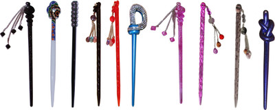 

FAN Combo of Multi Color Juda Sticks Bun Stick(Multicolor)