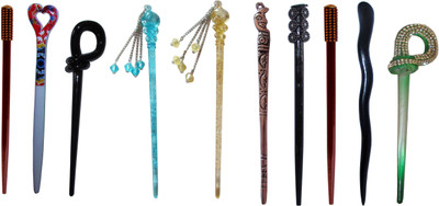 

moni Combo of Multi Color Juda Sticks Bun Stick(Multicolor)