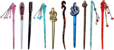 

FAN Combo of Multi Color Juda Sticks Bun Stick(Multicolor)