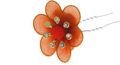 

Anuradha Art Jewellery Hair Accessories Hair Pin(Orange)