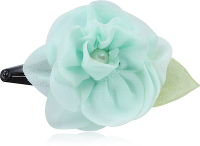 

FUNKRAFTS Trendy Turquoise Green Fabric Hair Clip for Girls Hair Clip(Turquoise)