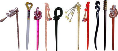 

weird Combo of Multi Color Juda Sticks Bun Stick(Multicolor)