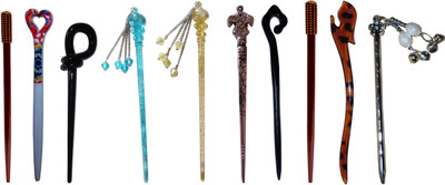 

HUUN Combo of Multi Color Juda Sticks Bun Stick(Multicolor)