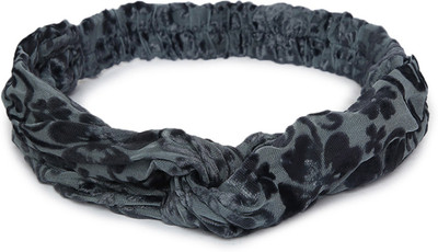 

SVAZ Premium Quality Wide Headwrap Turban Headband Elastic Hairband Stylish Fashion Daily wear Hair Accessories for Women and Girls Head Band(Grey)