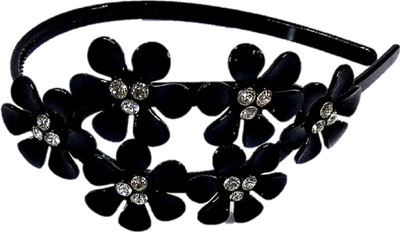 

Proplady Partywear Stylish Rhinestones Stud Wide Cover Hair Band/Head Band for Girls & Women|Wedding Hair Accessories|Designer Hair Bands Hair Band, Head Band, Hair Chain, Hair Accessory Set(Black)