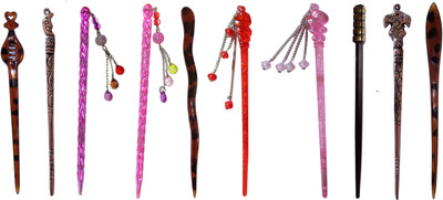 

moni Combo of Multi Color Juda Sticks Bun Stick(Multicolor)