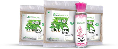 

Kerala Naturals Bhringraj Powder 150gm+Rose water 100ml combo(0.25 g)