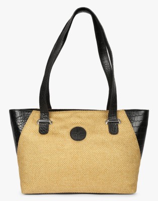 

JL Collections Shoulder Bag(Beige, Black)