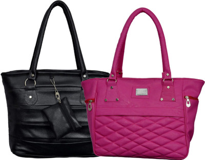 

Future Fashion Hand-held Bag(Black, Pink)