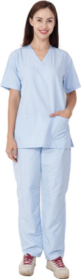 

Trident Ri Fe 1160 Aqua M Shirt, Pant Hospital Scrub(Blue M)